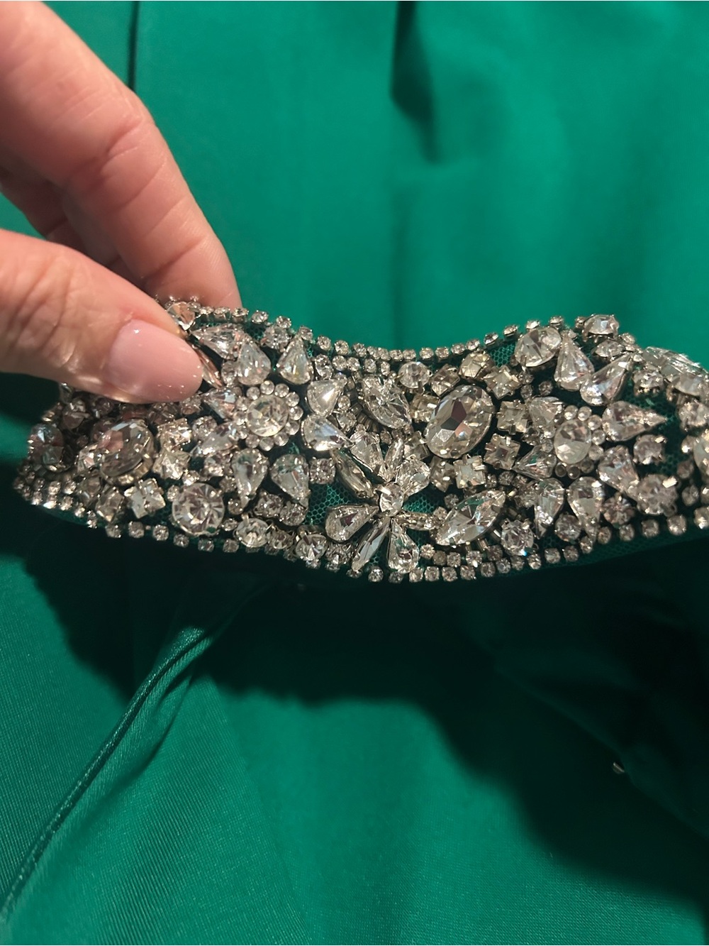 Sherri Hill NWT 50642 Emerald Green Formal Prom Dress Sz 12 Prom Gala - Picture 4 of 6